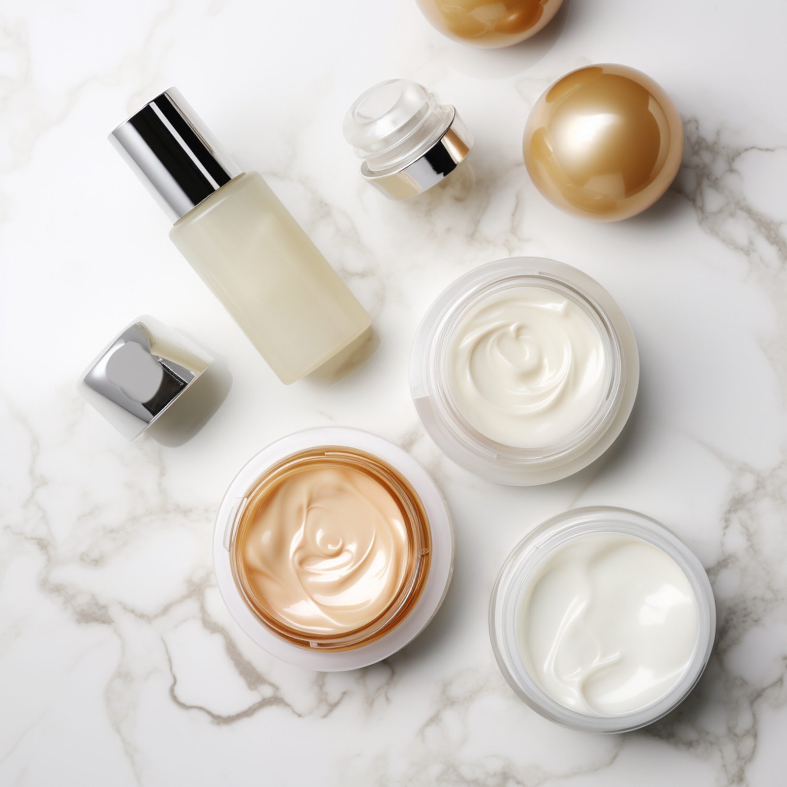 close-up-table-with-various-types-creams-generative-ai